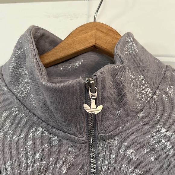 Adidas HALF-ZIP SWEATSHIRT Metallic details XL - Picture 3 of 7